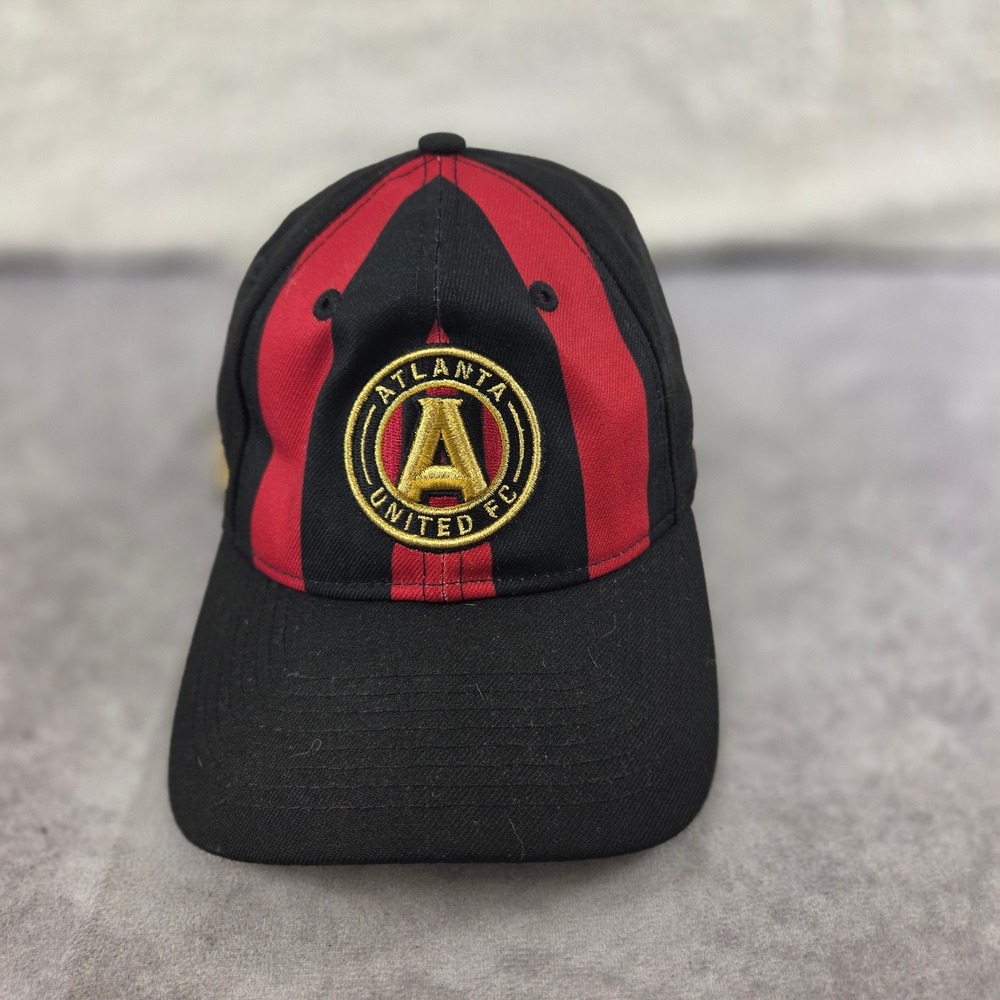 New Era 9TWENTY MLS Soccer Hat Black Red Gold Stripe Adjustable Strapback Cap